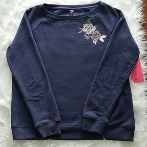 Betsey Johnson indigo sweatshirt
